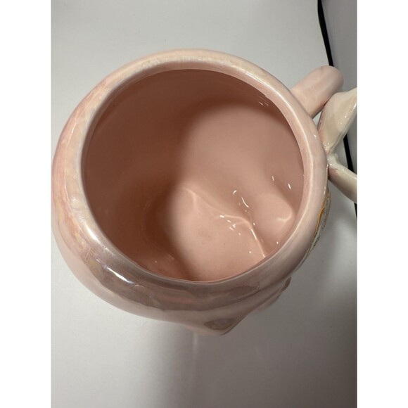 Market Finds Hand Painted Pink Coffee Cup Mug Skulls Skeleton Halloween NWT - Picture 5 of 7